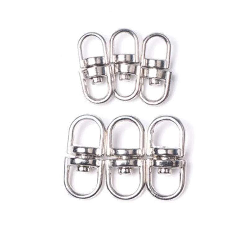 

ACLOVEX 100pcs/lot 15/20mm Iron Metal Key Chains Clasps Rhodium Color Keyrings KeyChains Key Rings Findings For Jewelry Making