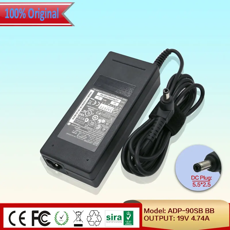 19 V 4.74A 90 W 5,5*2,5 мм адаптер переменного тока для ноутбука ASUS G1S G2K G2S G2 ADP-90SB BB ADP-90CD BB ADP-90CD CB Питание