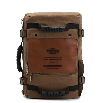 

08250217 mens high capacity canvas double shoulder bag large backpack