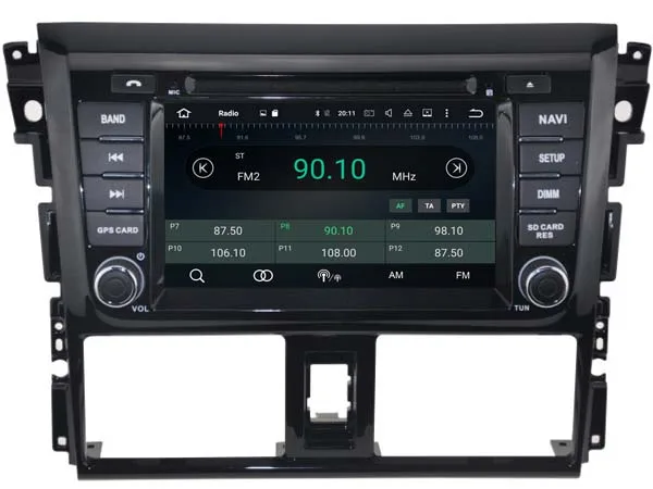 Discount FOR TOYOTA YARIS 2014 Android 8.0 Car DVD player Octa-Core(8Core) 4G RAM 1080P 32GB ROM WIFI gps head device unit stereo 15