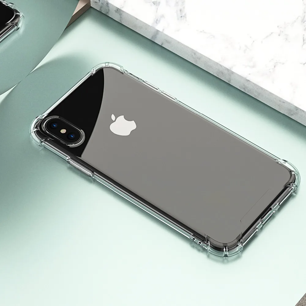

Fitted Case For iPhone XS Max XR 5S 7 Phone Case For iPhone X 6S 7 8 Plus Clear Shockproof Soft Silicone Transparent Cases