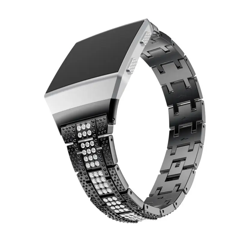 HL роскошный сплав кристалл часы ремешок для Fitbit Ionic Прямая Oct3