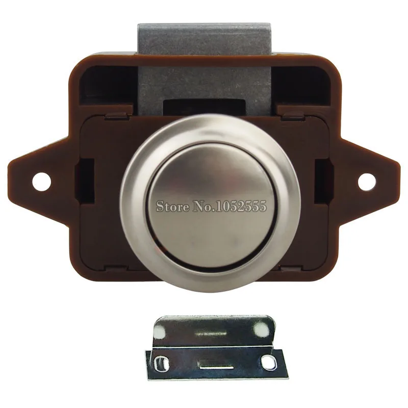 Hotsale 8PCS Push Lock Button Catch Lock Cupboard Door Knob Camper Caravan Motorhome RV