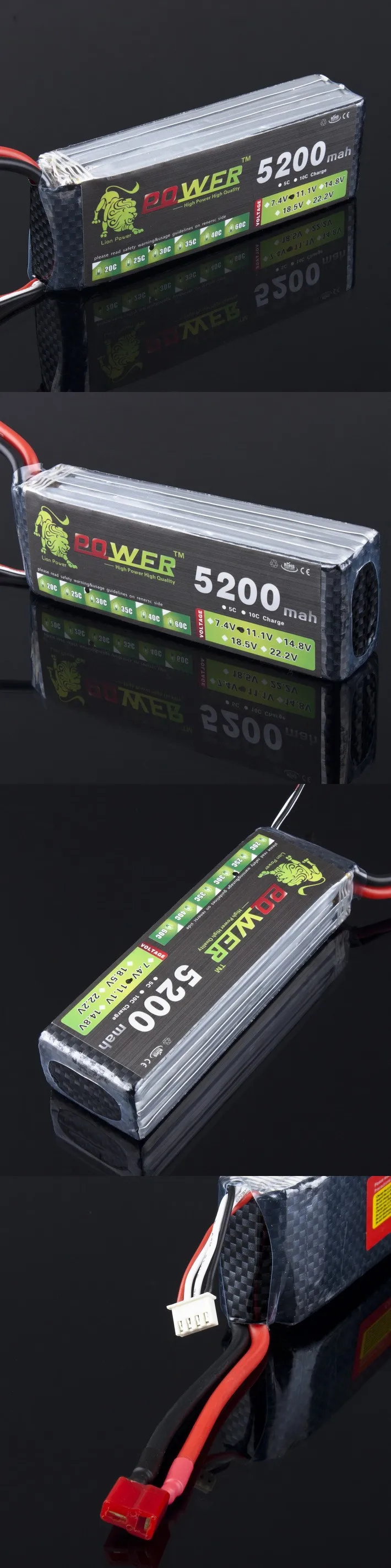 Lion power 3S Lipo батарея 3S 11,1 V 5200MAH 30C MAX 35C T/XT60 LiPo RC батарея для Rc вертолета автомобиля лодки 3S