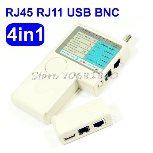 Удаленный RJ11 RJ45 USB BNC LAN телефонная сеть Кабельный тестер Прямая доставка