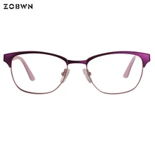 ZOBWN Лидер продаж gafas компьютерные очки оправа анти синий для мужчин и женщин квадратный глаз металлические оправы для очков унисекс оптический принт очки