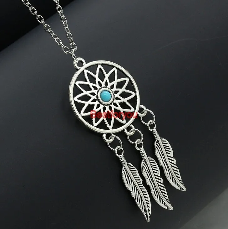 Fashion Retro Wing Sun Feather Round Choker Pendant Necklace Chain Women Jewelry