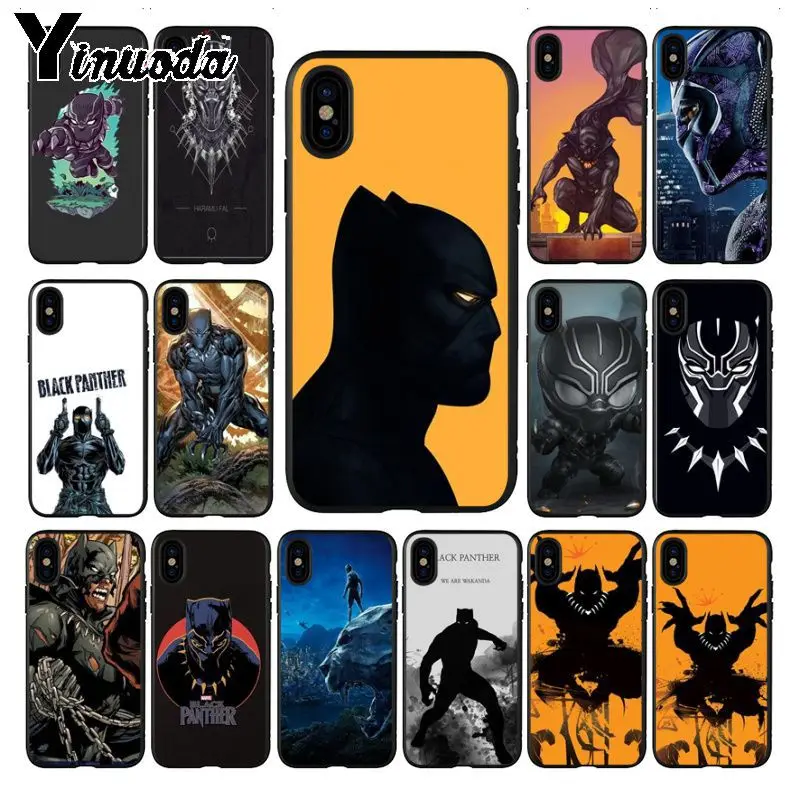 Yinuoda Черная пантера Marvel Comics Customer высококачественный чехол для телефона iphone X XS MAX 8