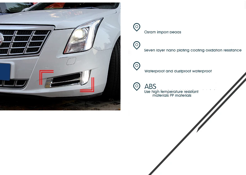 12 В 6000 К светодиодный DRL Дневной ходовой светильник чехол для Cadillac XTS ATS SLS SRX XLR дневные ходовые огни противотуманный светильник s