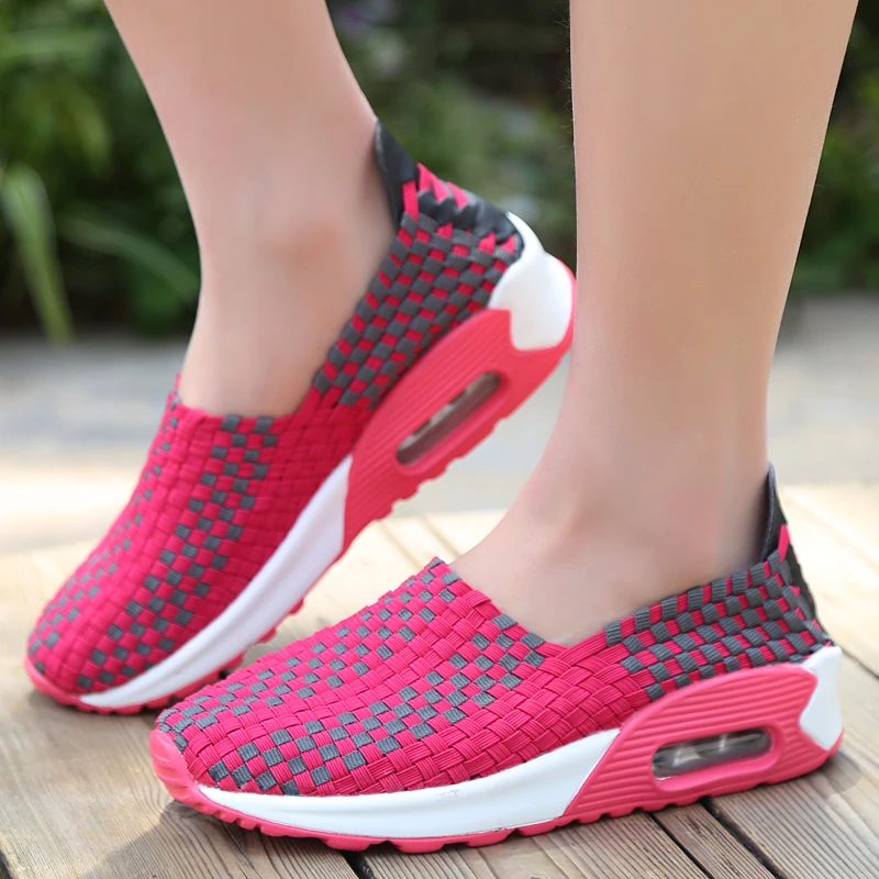 

Fashion Summer 2016 Woven Elastic Shoes Unisex New Casual Canvas Breathable Shoes Straw Braid Flats Soft Nice Comfortable shoes