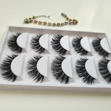 Hbzgtlad 5 пар 3D норковые ресницы ручной длинный толстый Накладные ресницы Природный крест Поддельные ресницы расширение Макияж Инструменты