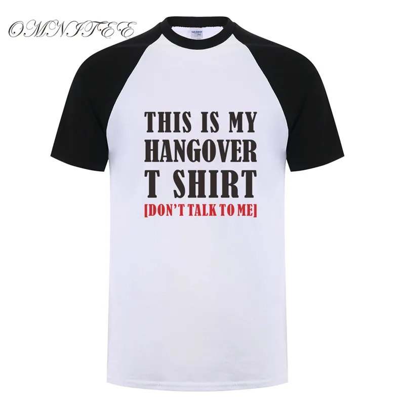 Новая мужская летняя футболка с коротким рукавом This is my Hangover хлопковая надписью