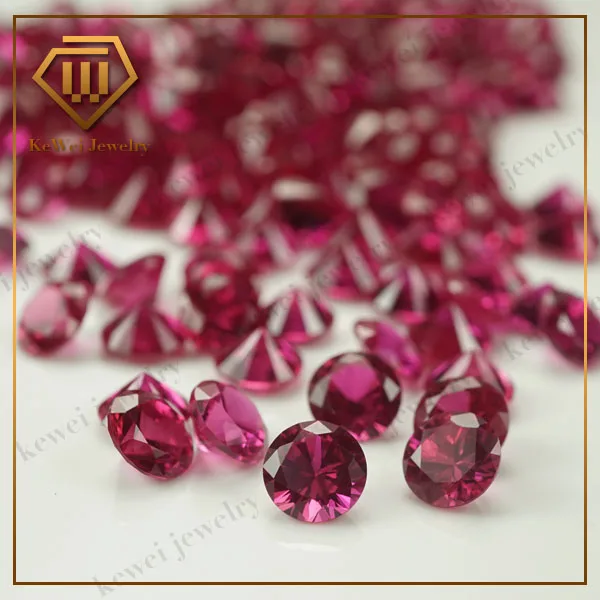 

Wholesale 5# 1000pcs Red Stone 0.9mm-3.0mm Round Cut Shape Synthetic Corundum Stone Red Color Ruby For Jewelry