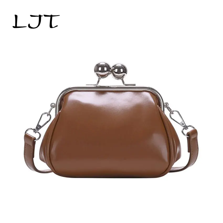 LJT براءات الاختراع والجلود خمر حقائب سيدات المرأة حقيبة ساع اليد حقيبة مصمم Crossbody حقيبة كتف كليب اليومية مخلب
