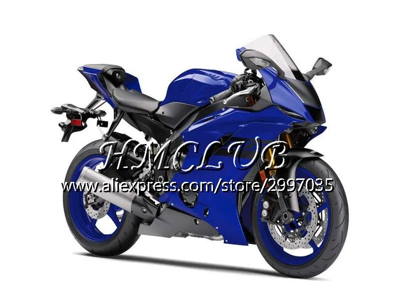 Инъекций средства ухода за кожей для YAMAHA YZF600 YZF-R6 YZF R6 3HC. 0 YZF 600 R 6 17 YZF-600 YZFR6 17 18 обтекатель комплект цвет: синий - Цвет: No. 21 Glossy