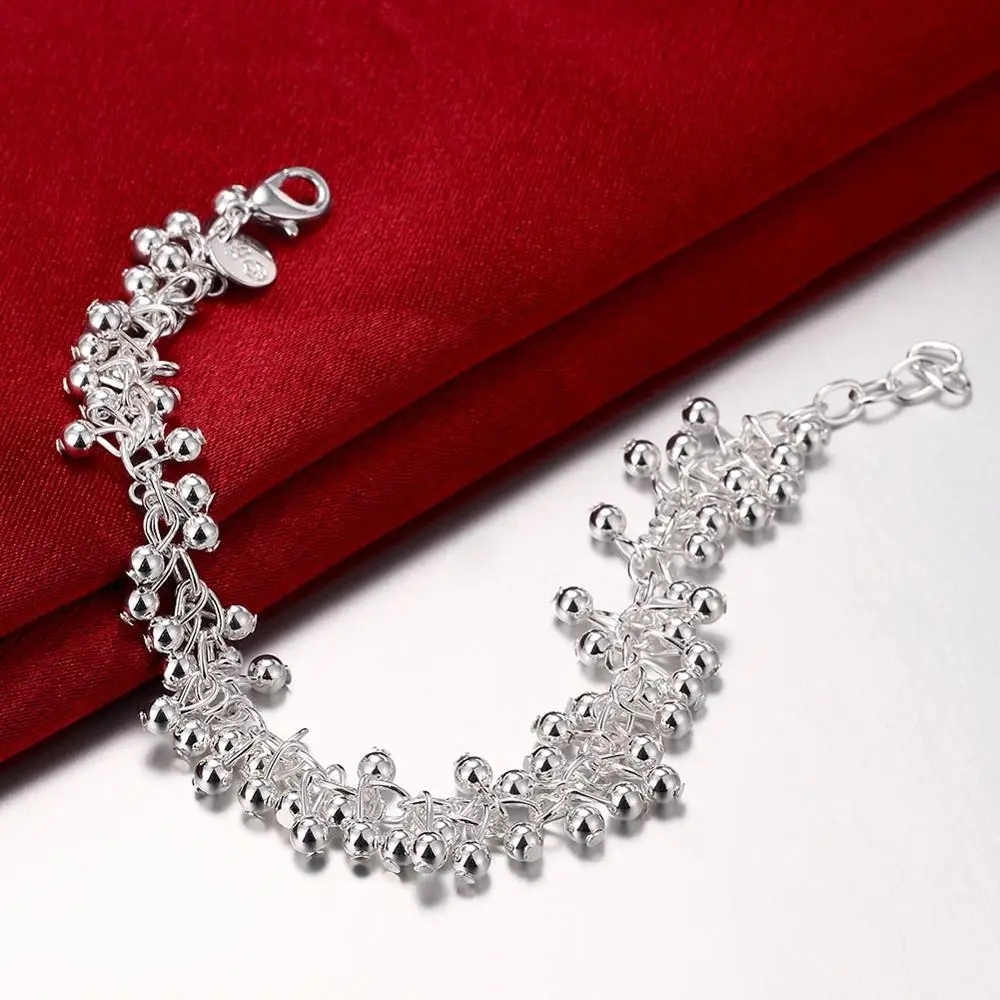 

silver plated bracelets for women Twisted Thick chain wedding jewelry Silvery white Trendy minimalistic Luxurious H017