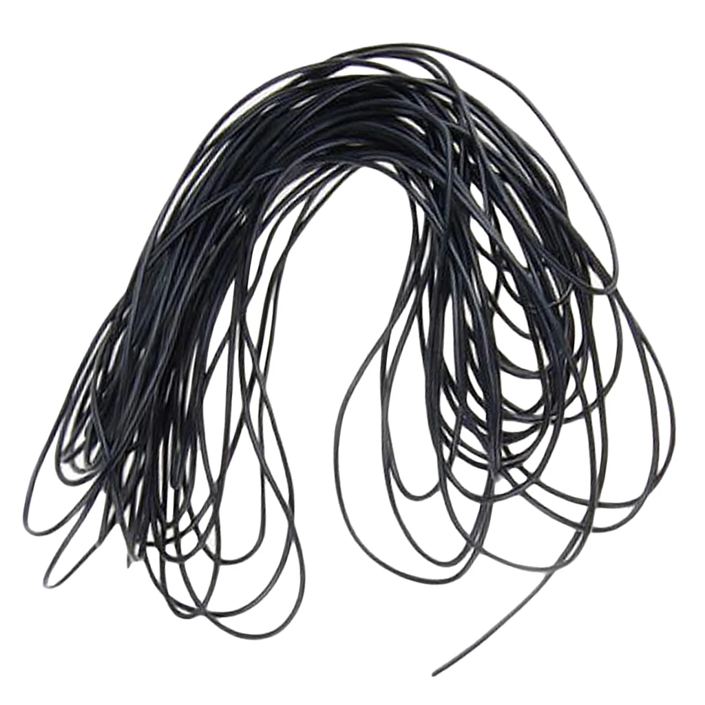 DIY Black 10M Round Leather Cord Chain, Jewelry Pendant Necklace Accessories Rope 1. 5mm