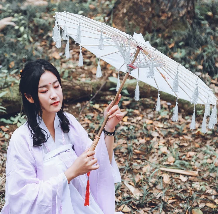 

Ancient Oriental Hanfu Kimono Flower Umbrella Chinese Film TV Photo Prop Studio Dance Umbrella Asia Stage Cosplay Game Umbrella