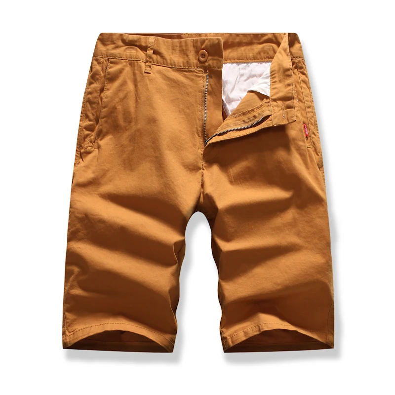 MarKyi Летние Новые однотонные повседневные х/Б мужские Шорты хлопковые свободные рабочие повседневные короткие Брюки Большие размеры