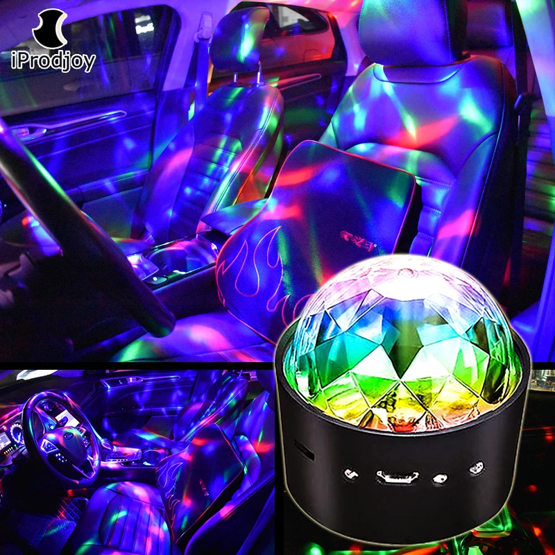 Мини светодиодный RGB лампа волшебный шар USB Touring портативное украшение музыкальный автомобиль компьютер перезаряжаемый домашний вечерние dj звук Новинка светильник