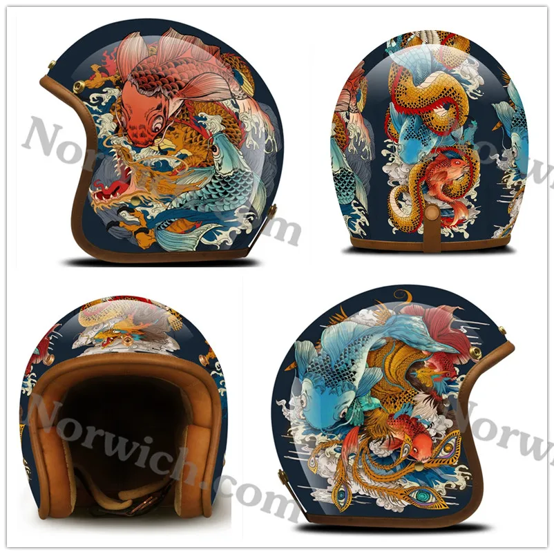 

Helmet FRP Top DIY Fish Paintball Customized Handmade Protective Citycoco Scooter Bicycle Cycling Men Women Kids Sport Helmet