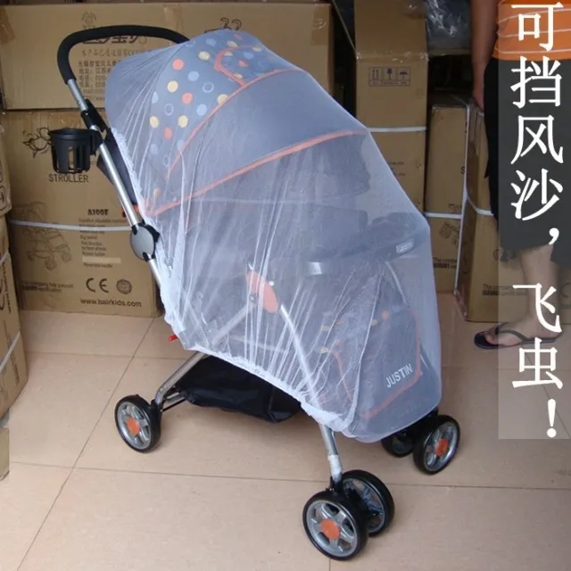 Детская кроватка для новорожденных, детская коляска, москитная сетка, безопасная сетчатая тележка на двух колесах, москитная сетка, прогулочная коляска с полным покрытием