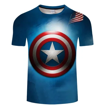 

captain america t shirt Avengers Endgame Shirt Men 3D print Shield Summer Skateboard Marvel Tshirt Streetwear Tops Homme Clothes