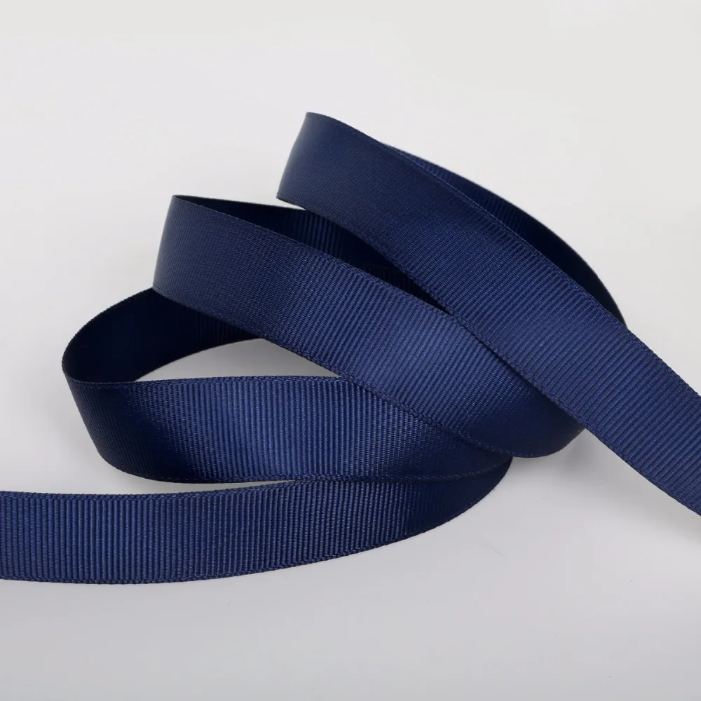 7-38mm Width Navy Ribbon Grosgrain Ribbon Whole Roll Packing 100 Yrads For Handmade Jewelry DIY Hair Bow & Sewing Accessories