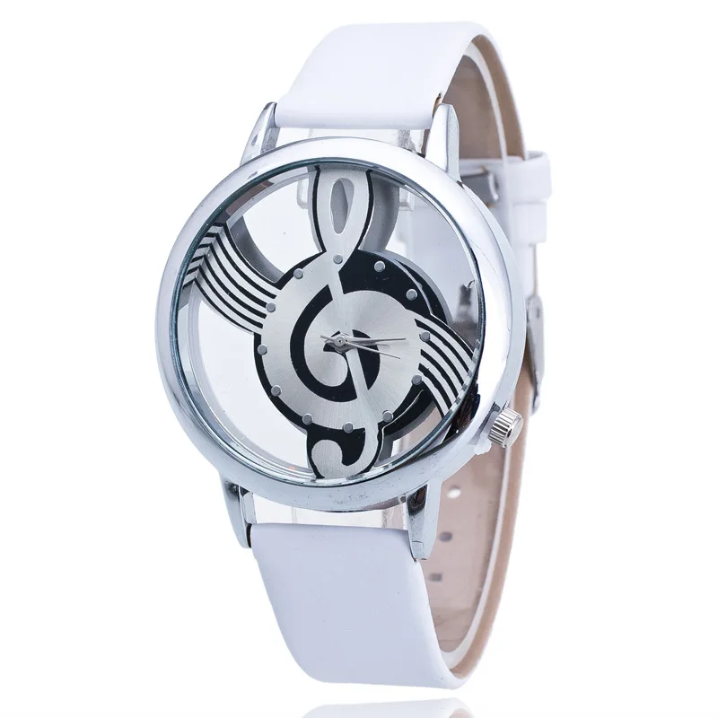 2018 Новая Музыка Символы полые ретро часы Простой Мода щедрый реальные подарки прохладные часы кожаный кварцевые часы