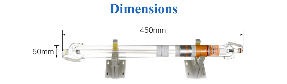 WaveTopSign TONGLI 15 Вт CO2 лазерная стеклянная трубка длиной 450 мм диаметр трубы 50 мм используется для CO2 лазерный резак гравировальный станок