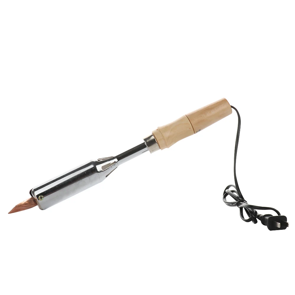 

220V 300W Wood Handle Electric Soldering Iron High Power Chisel Tip Soldering Iron Chisel Tip Welding Tools