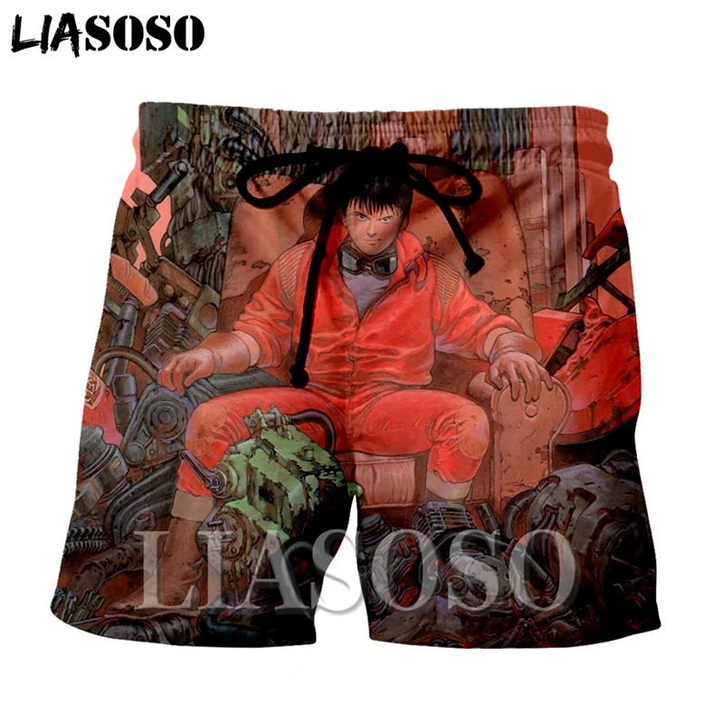 8 LIASOSO модные мяч животных Костюм Короткие повседневные уличные мужчины женщины Штаны Акира Harajuku moto топ рок пляжные тренировочные брюки Шорты E359 - Цвет: 8