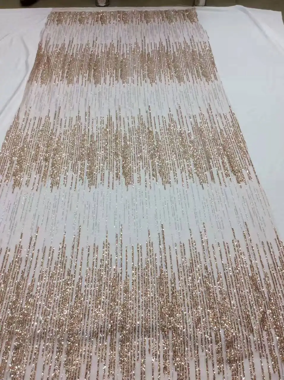 

aa124 nude gold mix silver glued glitter african net mesh print lace for sawing/wedding