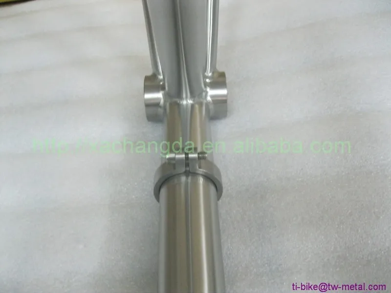 Clearance Titanium breakaway & Couple Bike frame Mountain with taper head tube Custom Bike frame with brushed XACD titanium MTB bike frame 13 Clearance Titanium breakaway & Couple Bike frame Mountain with taper head tube Custom Bike frame with brushed XACD titanium MTB bike frame 13