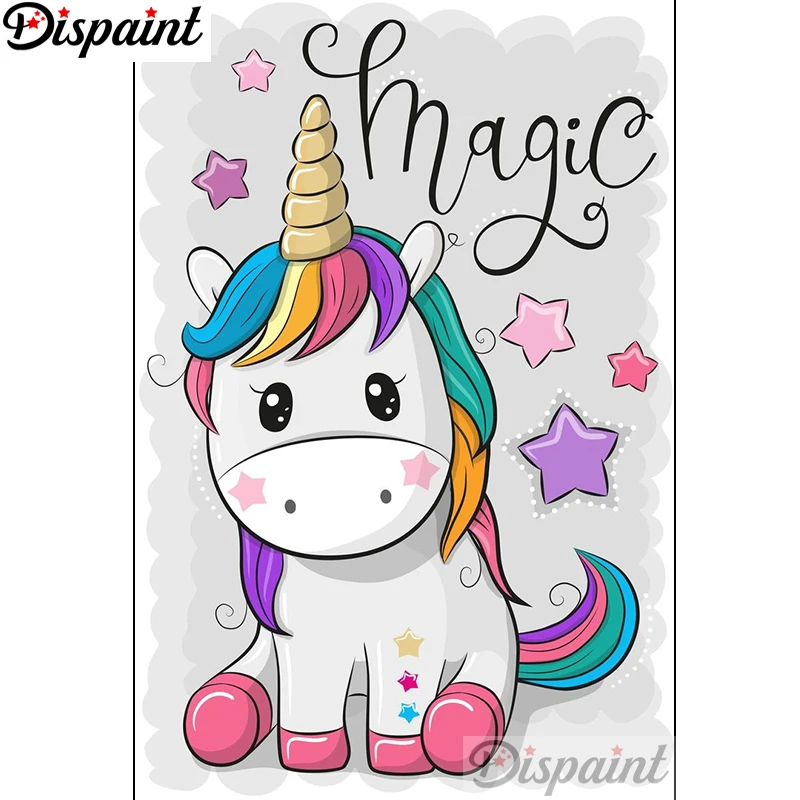 

Dispaint Full Square/Round Drill 5D DIY Diamond Painting "Cartoon unicorn" Embroidery Cross Stitch 5D Home Decor A18441