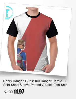 Футболка Henry Danger футболка с изображением капитана человека и ребенка футболка с рисунком большого человека пляжная забавная футболка из полиэстера с короткими рукавами и принтом
