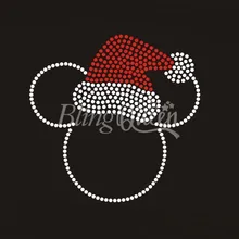 BlingQueen 25 шт/лот на заказ Горячая фиксация имитация горного хрусталя Рождество Микки дизайн