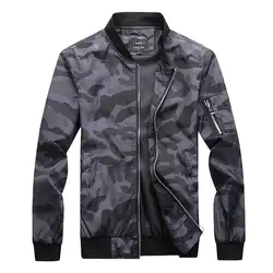 M-7XL 2019 новые осенние мужские камуфляжные куртки мужские пальто Камуфляжный бомбер мужская брендовая одежда верхняя одежда плюс размер