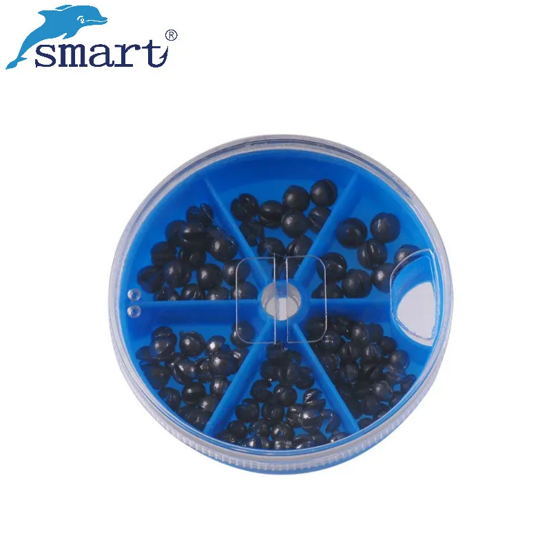100 Pcs//box Open Bite Lead Set Bare Fishing-clip Drop Biting Round Plumb Bob Hot