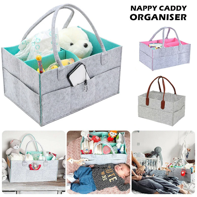 

Felt Storage Bag Newborn Diaper Bag Urinary Wet Storage Basket Dirty Clothes Storage Basket Designer Nursing Bag For Baby Care