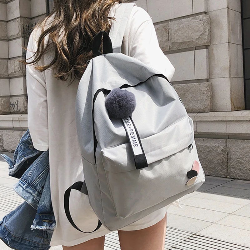 

New Fashion Women Backpack Travel Bookbag School Bag for Girls Canvas Backpacks Female Schoolbag mochila feminina WBS624