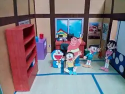 3D бумажная модель Doraemon nobita спальня papercraft развивающий 3D пазл Набор для творчества игрушка подарок на день рождения для детей