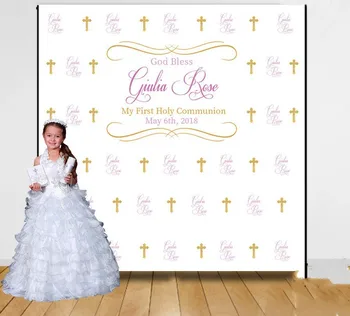 

custom first communion repeat photography studio background High quality Computer print party backdrop