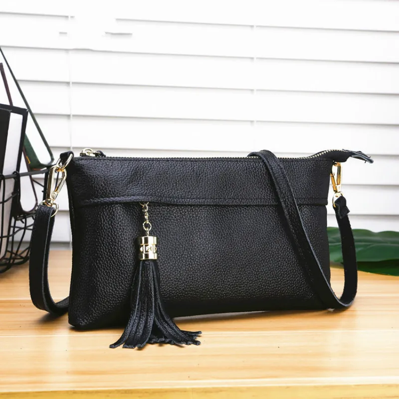 

2018 Fashion Soft Genuine Leather Ladies Shoulder Bag Real Women Small Messenger Clutch Bags Girl Gift Evening Party Handbags