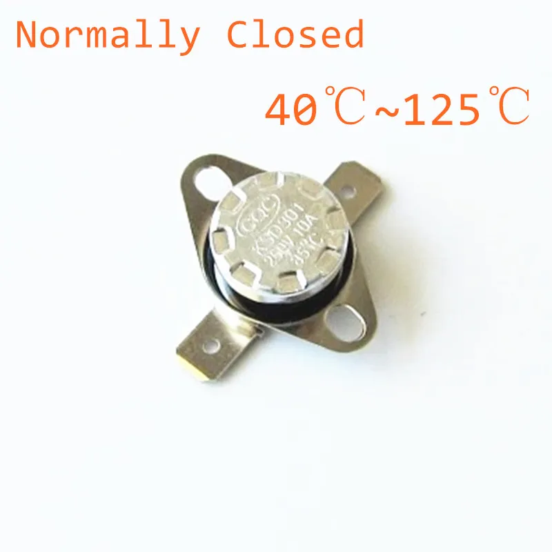KSD301 250V 10A Normally Closed NC Thermostat Temperature Thermal