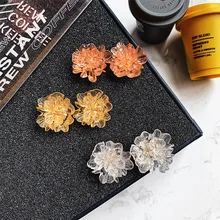 Япония и Южная Корея Горячие Модные ювелирные изделия Элегантные полимерные цветочные серьги Многослойные милые праздничные серьги для женщин