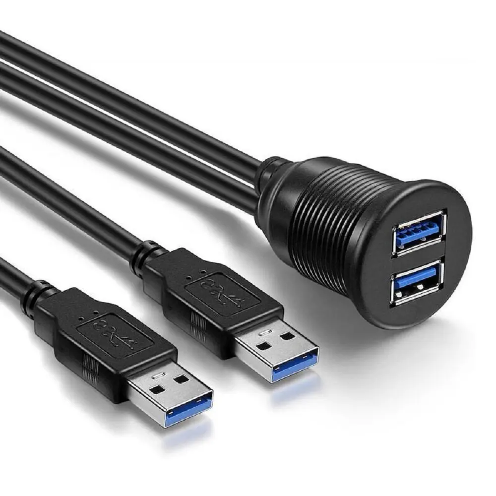 USB لوحة دافق جبل كابل ، المزدوج USB 3.0 تمديد USB جبل ، اندفاعة جبل ، دافق جبل ، كابل تركيب اللوحة