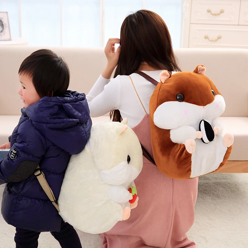 Goede Hamster pluche rugzak leuke Japanse pluche hamster rugzak pluche hamster kids speelgoed jongens schooltas gift voor kids