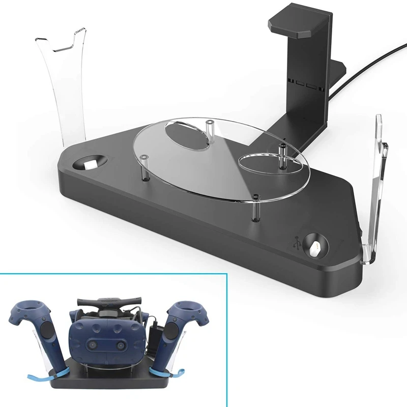 AMVR двойное зарядное устройство Магнитная зарядная станция/подставка, поддержка обновления прошивки для Htc Vive или Pro гарнитура и контроллер