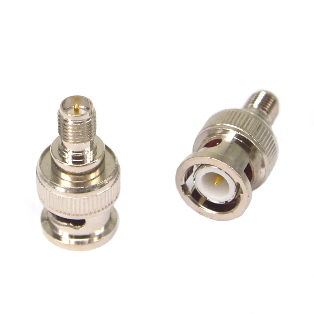 

10 Pieces RP SMA Female to BNC Male Nickel plated RF Coax Connector Adapters Straight